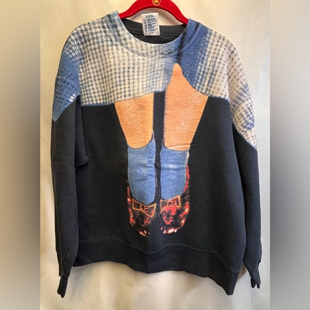 Rare Vintage 1993 Wizard of Oz Stanley Desantis Screen Print Sweatshirt Size XL